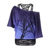 2in1 Women's Loose Dolman Sleeve Fitness Shirt