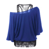 2in1 Women's Loose Dolman Sleeve Fitness Shirt