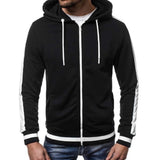 Stripe Casual Workout Sweatshirt Hoodie