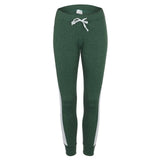 High Waist Ribbed Knit Striped Sweatpants