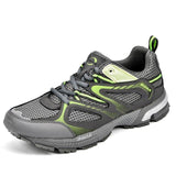 Men Cow Split Mesh Sport  Lace Up Shoes