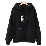 Kawaii Pink Cat Lover Pattern Hooded Sweatshirts
