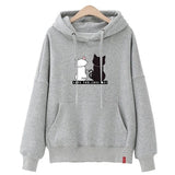 Kawaii Pink Cat Lover Pattern Hooded Sweatshirts