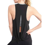 Open Back Sport Solid Yoga Shirts