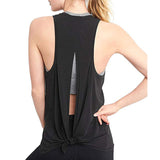 Open Back Sport Solid Yoga Shirts